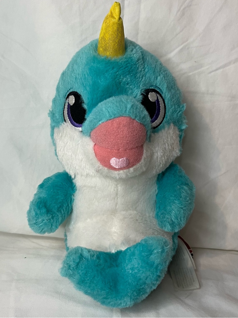 Fiesta Swaddle Babies Narwhal Plush 9" Teal Blue Yellow Horn Lyssa